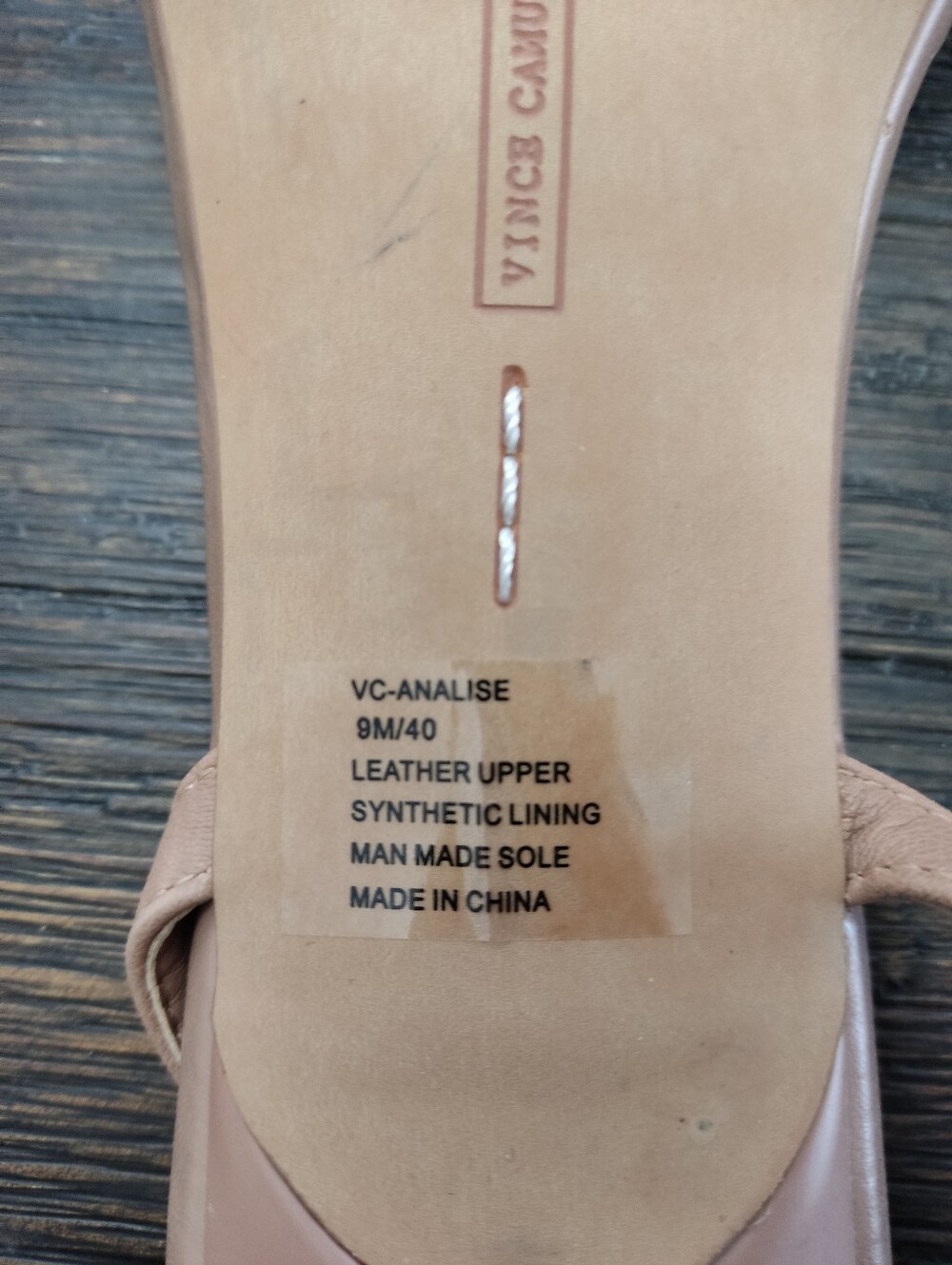 Vince Camuto Nude Beige Strappy Slingback Heels Size 9M - Picture 8 of 8